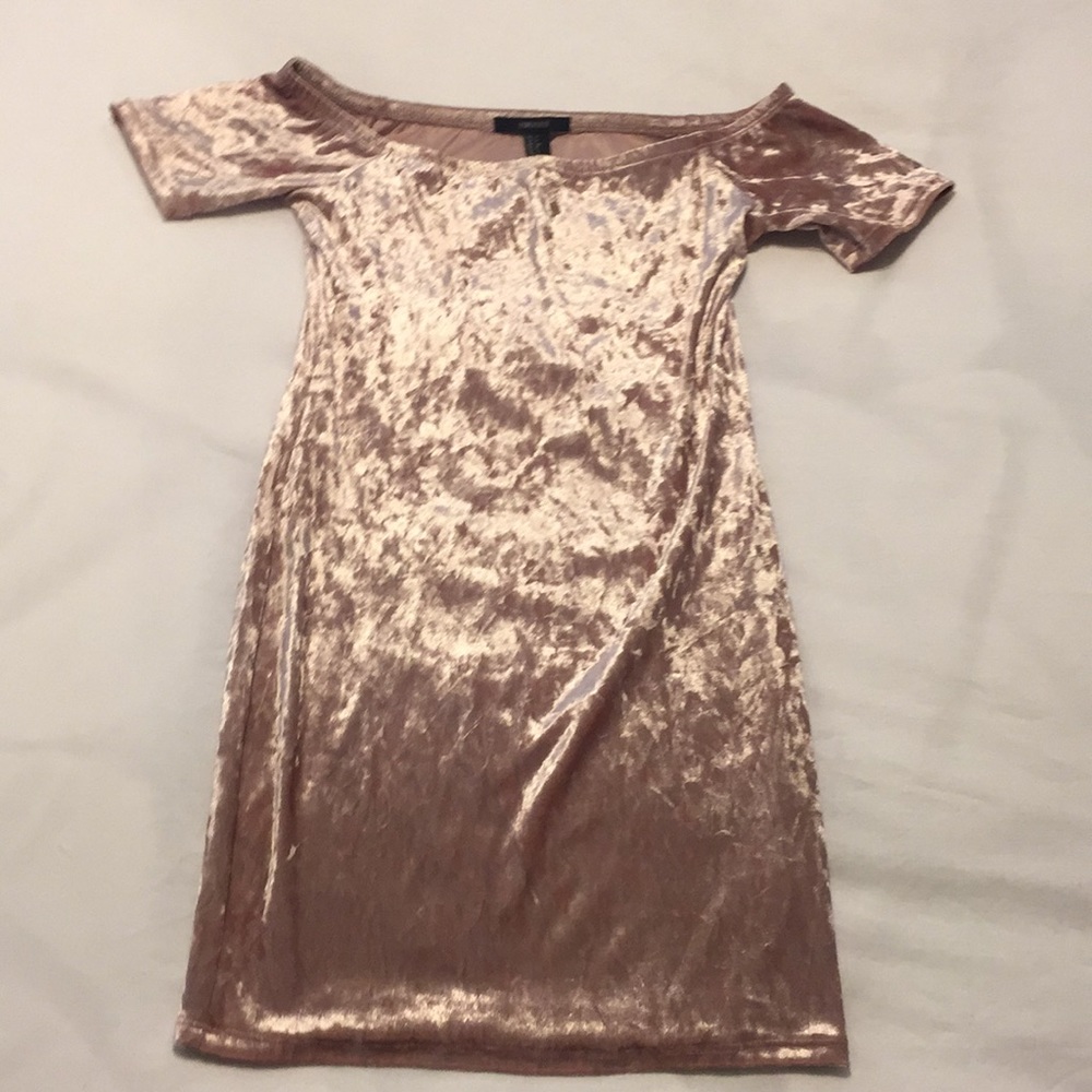 Pink Crushed Velvet New Years Dress